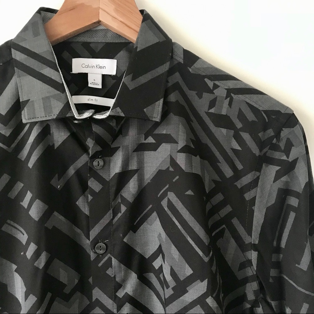 Calvin Klein Black Geometric long sleeve shirt